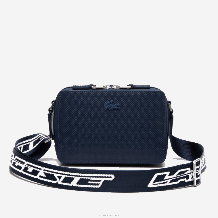 hombres Lacoste azul nuit blanc m05 bolso de mano con correa del logo N6XZ21955 hombres Lacoste azul nuit blanc m05 bolso de mano con correa del logo N6XZ21955