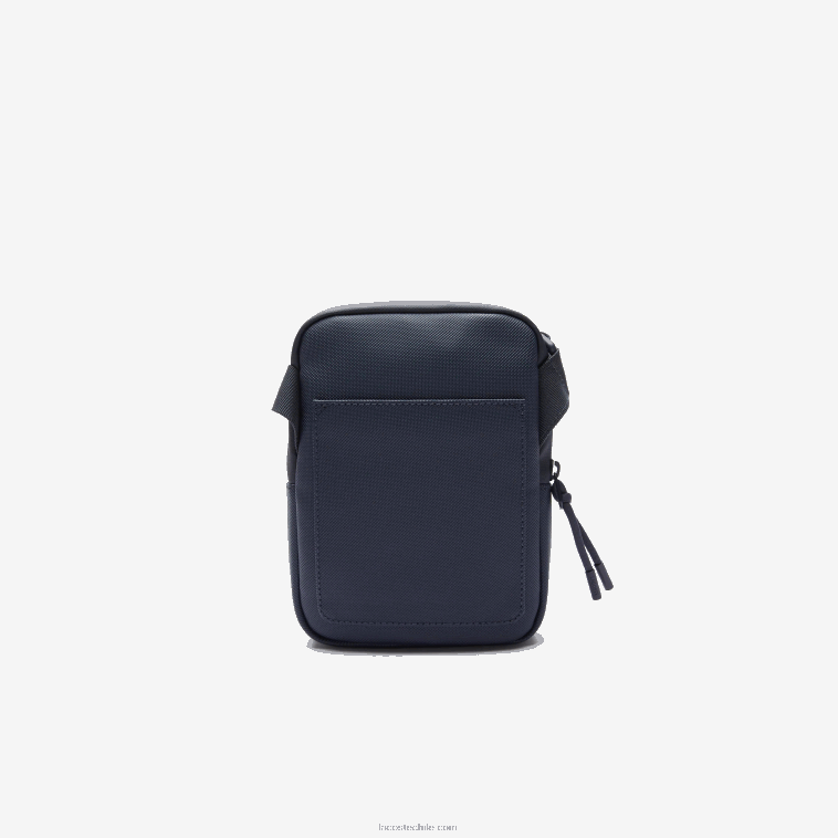 hombres Lacoste eclipsar b88 bolsa crossbody plana pequeña de lona revestida lcst N6XZ22016