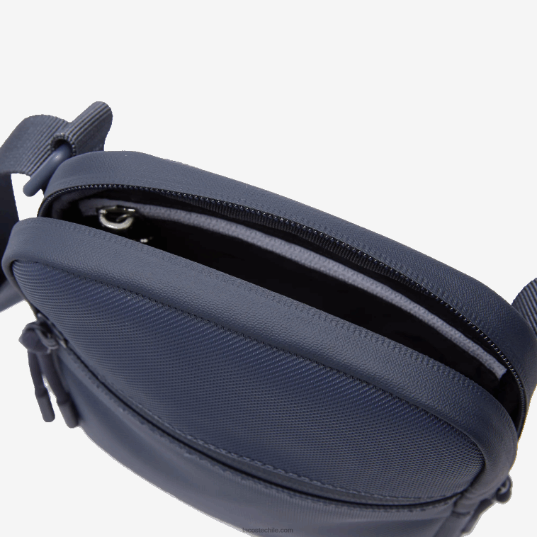 hombres Lacoste eclipsar b88 bolsa crossbody plana pequeña de lona revestida lcst N6XZ22016