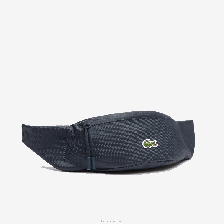 hombres Lacoste eclipsar b88 riñonera de lona revestida lcst con cremallera N6XZ22066