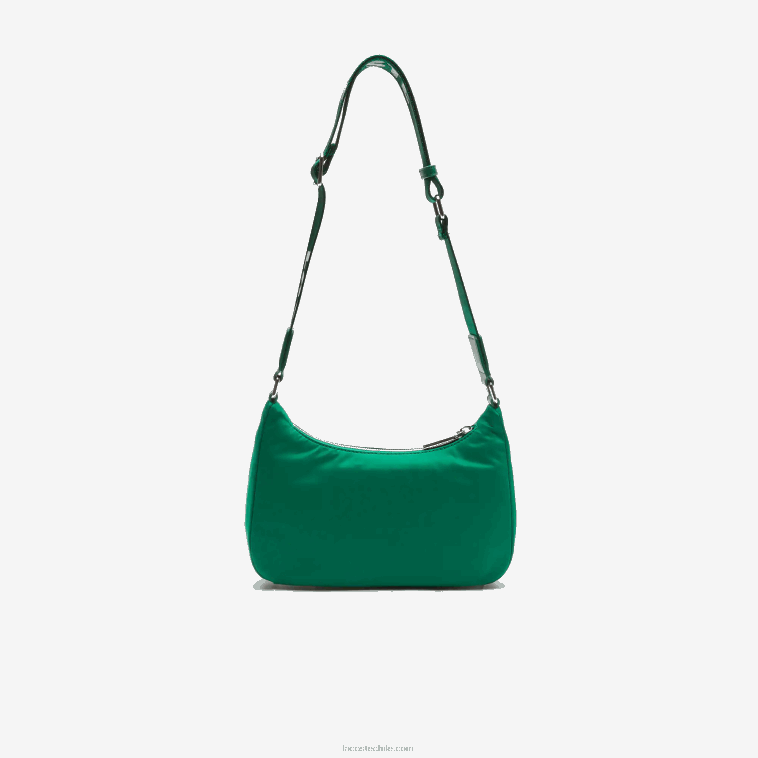hombres Lacoste estival blanco j28 bolso de hombro de nailon con correa de piel de cocodrilo de metal N6XZ22019