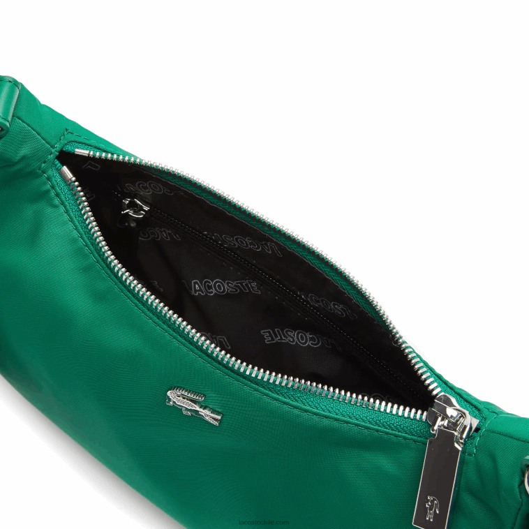 hombres Lacoste estival blanco j28 bolso de hombro de nailon con correa de piel de cocodrilo de metal N6XZ22019