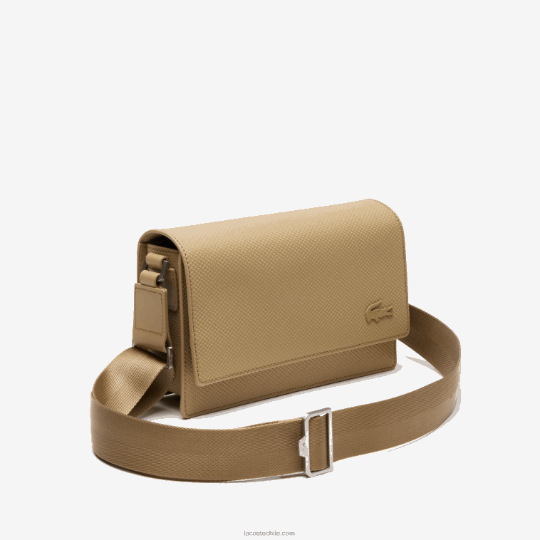 hombres Lacoste león l32 bolso de piel de becerro chantaco con cierre de solapa N6XZ21969