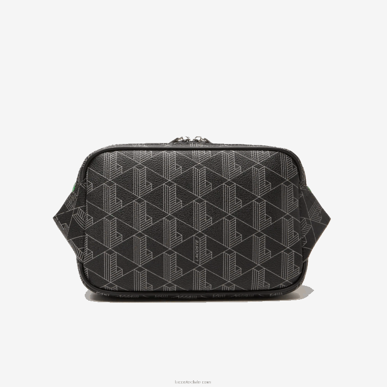 hombres Lacoste mono noir gris estragon l83 bandolera con estampado de monogramas the blend: pequeña N6XZ21961