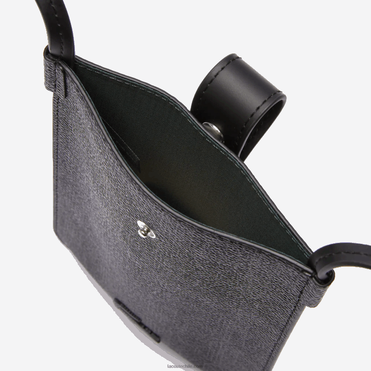 hombres Lacoste monograma noir gris h45 estuche para smartphone de lona con monograma blend N6XZ22037