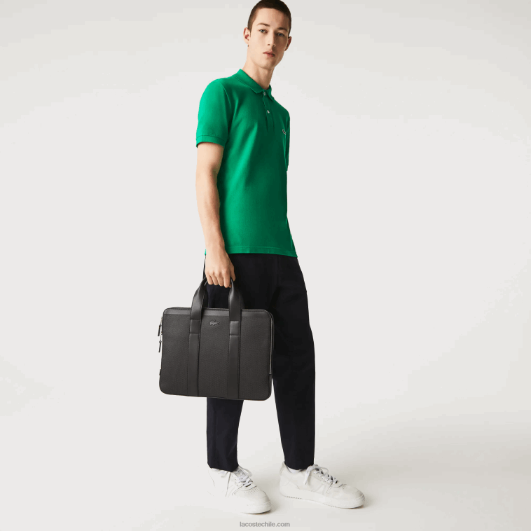 hombres Lacoste negro 000 Bolso ordenador extrafino de piel piqué chantaco N6XZ22074