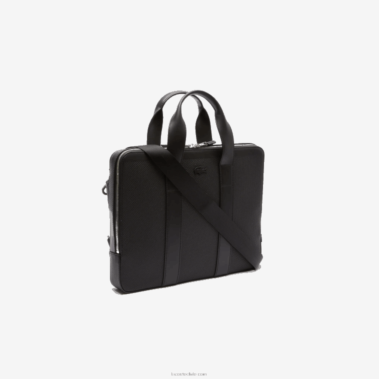 hombres Lacoste negro 000 Bolso ordenador extrafino de piel piqué chantaco N6XZ22074