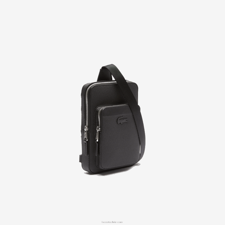 hombres Lacoste negro 000 bolsa de cuero piqué chantaco N6XZ22095