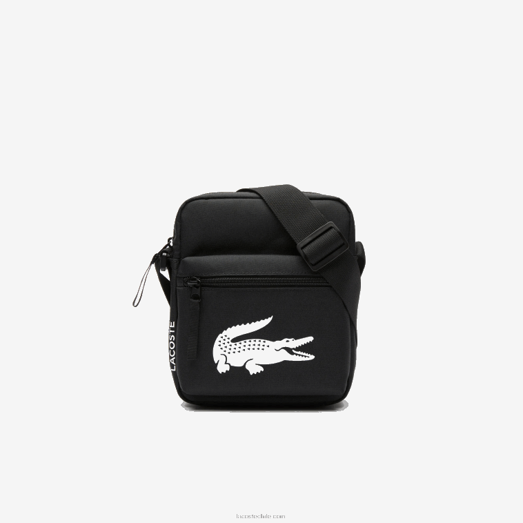 hombres Lacoste negro 000 bolsa de hombro de fibra reciclada N6XZ21998