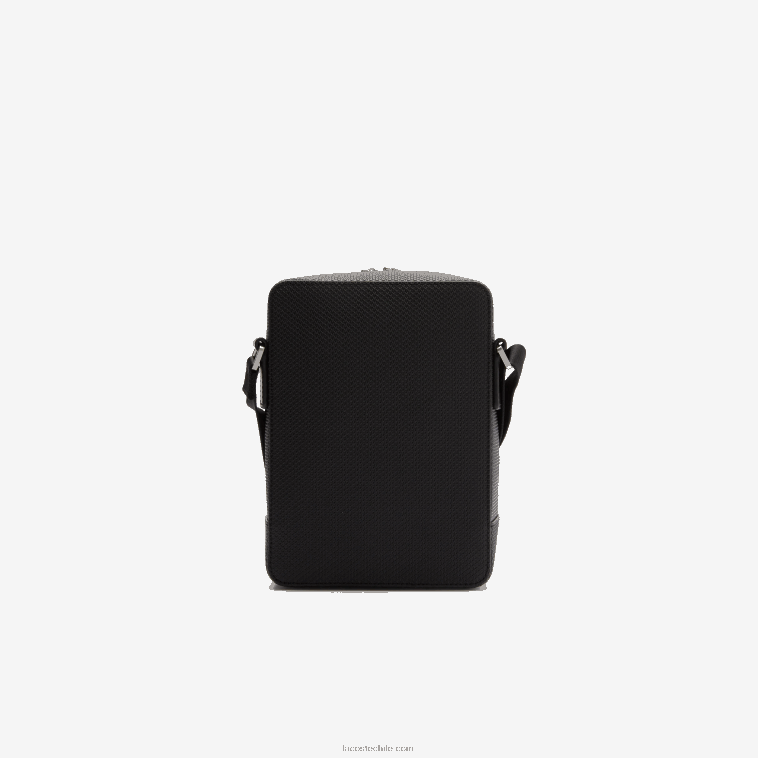 hombres Lacoste negro 000 bolso cámara vertical chantaco de piel cosida mate N6XZ22025