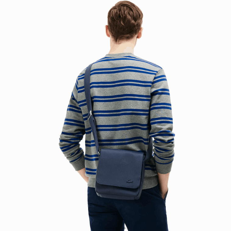 hombres Lacoste negro 000 bolso clásico con solapa de petit piqué N6XZ22010