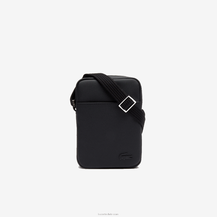 hombres Lacoste negro 000 bolso clásico de petit piqué con cremallera vertical N6XZ22023