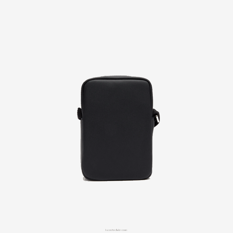 hombres Lacoste negro 000 bolso clásico de petit piqué con cremallera vertical N6XZ22023