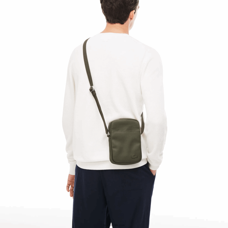 hombres Lacoste negro 000 bolso clásico de petit piqué con cremallera vertical N6XZ22023
