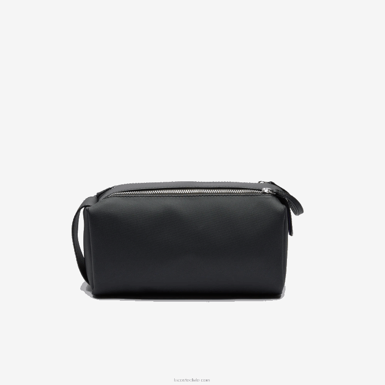 hombres Lacoste negro 000 neceser clásico petit piqué doble cremallera N6XZ22053