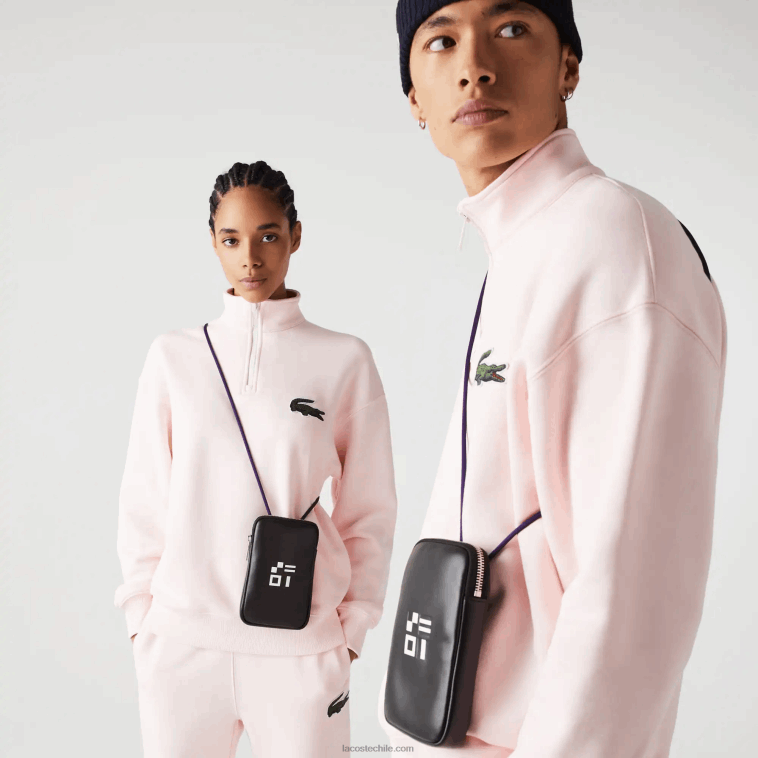 hombres Lacoste negro blanco samui k94 titular del teléfono de impresión N6XZ22129