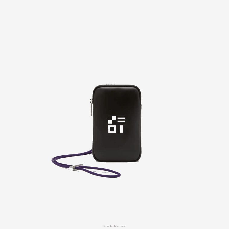 hombres Lacoste negro blanco samui k94 titular del teléfono de impresión N6XZ22129