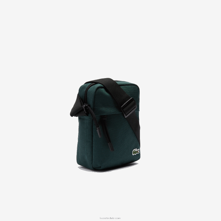 hombres Lacoste plumaje negro g81 bolso multiusos vertical de lona neocroc N6XZ22119