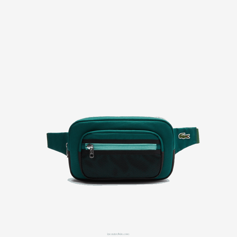 hombres Lacoste swing vert 132 espirulina h47 l outfit riñonera de lona con detalles en contraste N6XZ22040