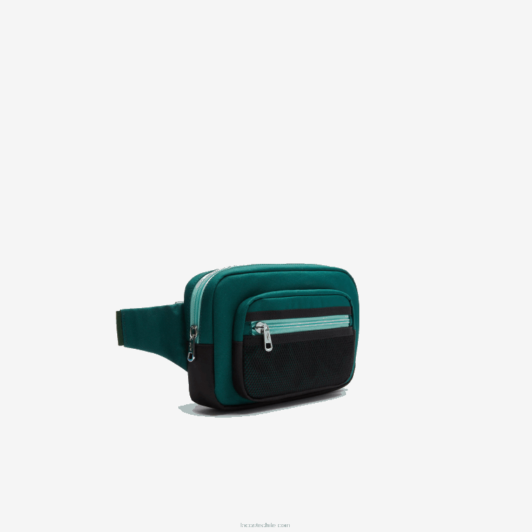 hombres Lacoste swing vert 132 espirulina h47 l outfit riñonera de lona con detalles en contraste N6XZ22040