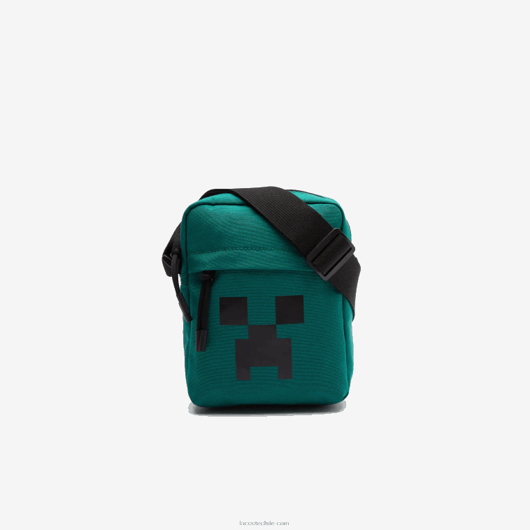hombresforet minecraft j94 bolso cruzado vertical de lona con estampado de lacoste x minecraft N6XZ22033