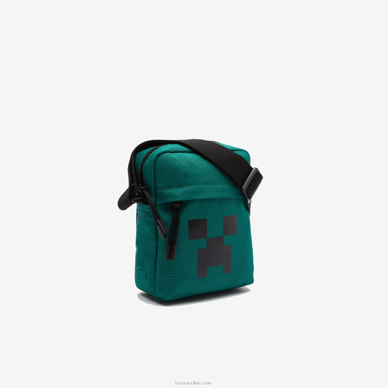 hombresforet minecraft j94 bolso cruzado vertical de lona con estampado de lacoste x minecraft N6XZ22033