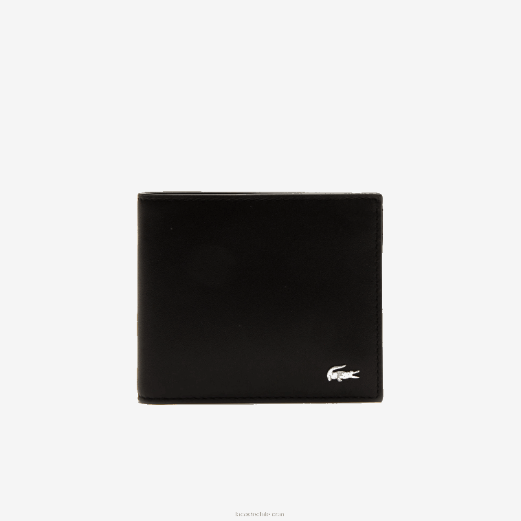 hombres Lacoste negro 000 Juego de billetera y tarjetero de cuero fitzgerald N6XZ22043