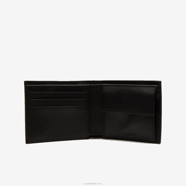 hombres Lacoste negro 000 Juego de billetera y tarjetero de cuero fitzgerald N6XZ22043
