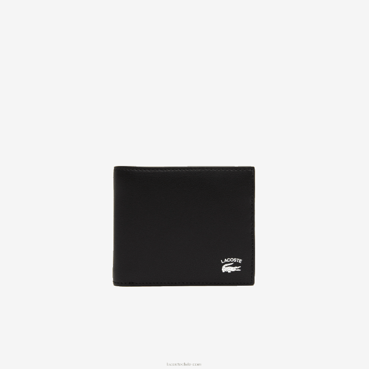 hombres Lacoste negro 000 cartera con estampado en contraste N6XZ21991