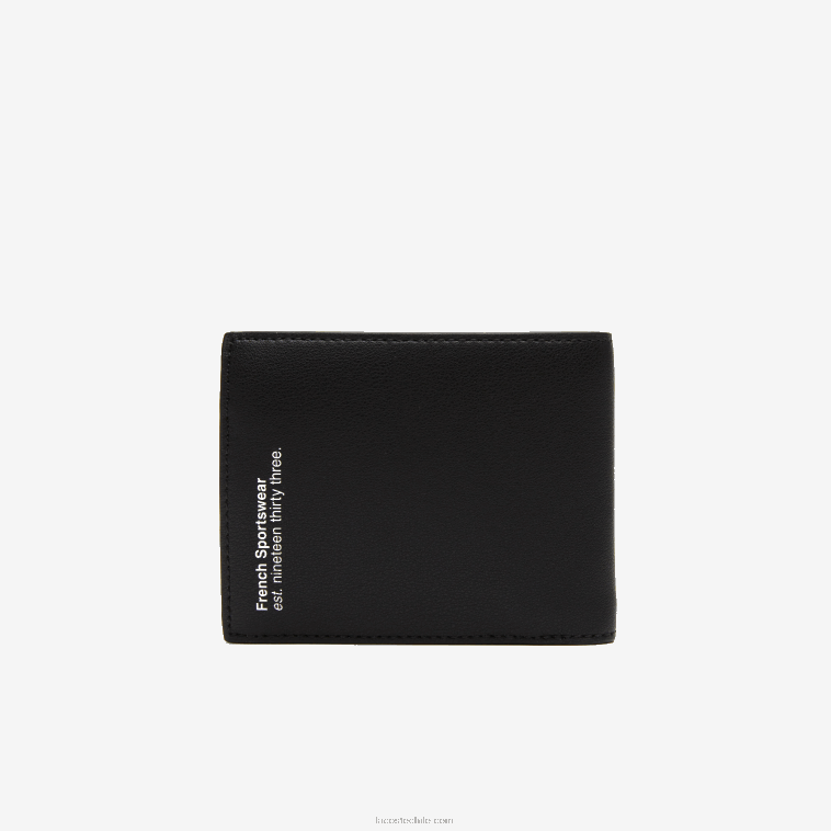hombres Lacoste negro 000 cartera con estampado en contraste N6XZ21991