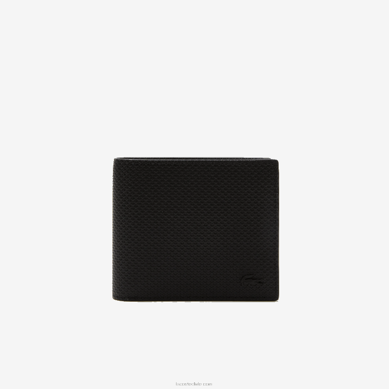hombres Lacoste negro 000 cartera de piel de becerro chantaco N6XZ21995