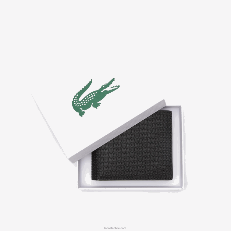 hombres Lacoste negro 000 cartera de piel de becerro chantaco N6XZ21995