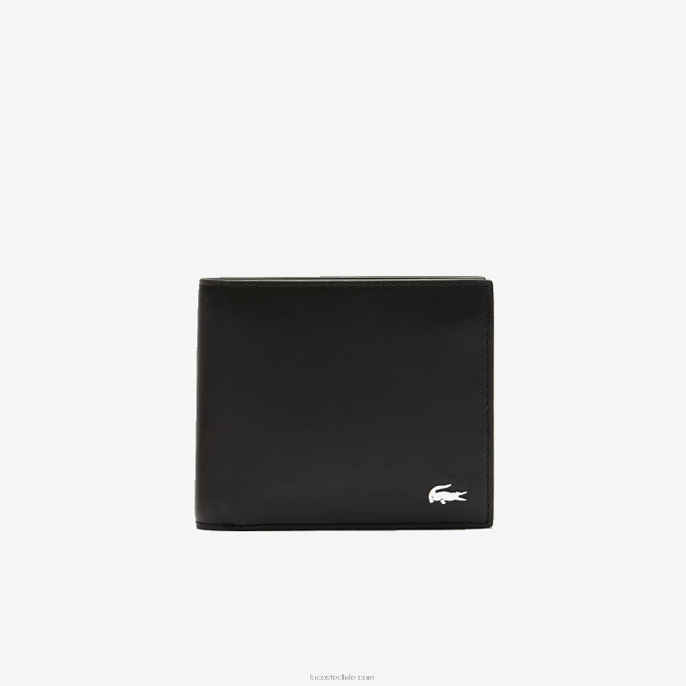 hombres Lacoste negro 000 set de regalo de cartera y llavero con logo N6XZ21986