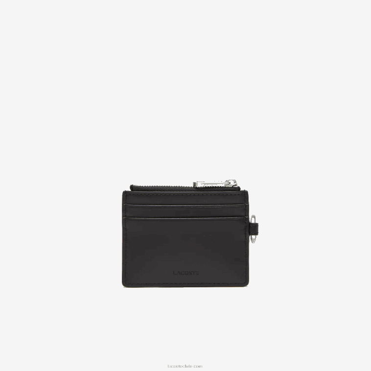 hombres Lacoste negro 000 tarjetero con mosquetón N6XZ22130