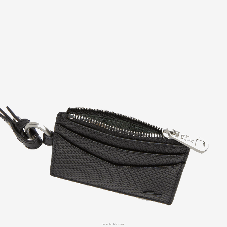 hombres Lacoste negro 000 tarjetero con mosquetón N6XZ22130