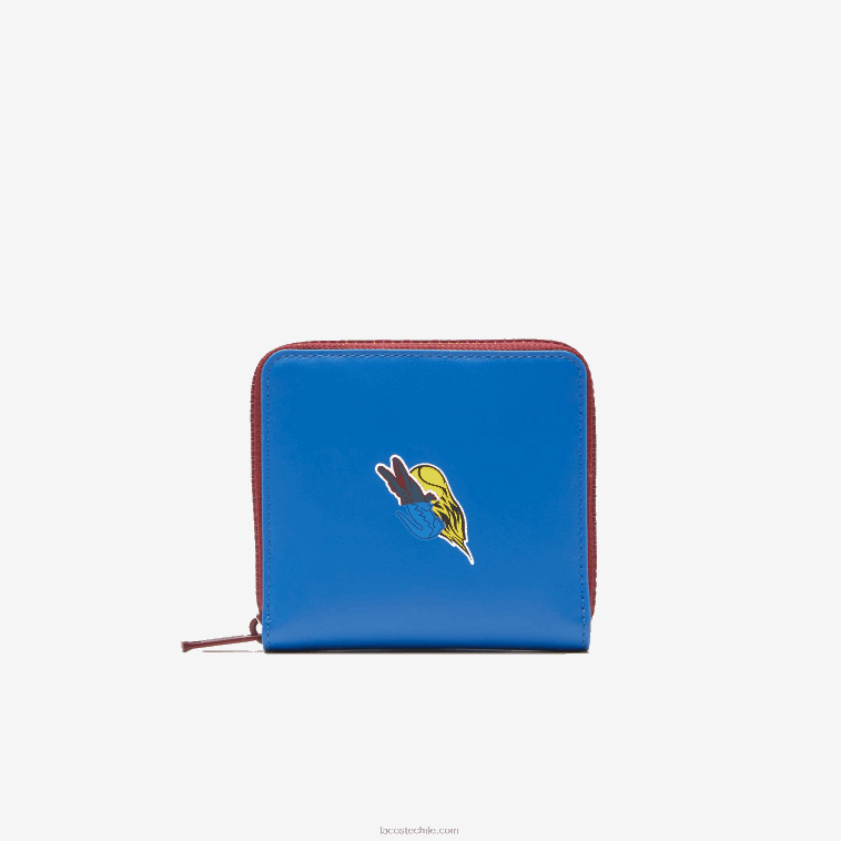 hombres Lacoste puerto deportivo k22 cartera con cremallera y placa de cocodrilo N6XZ22133