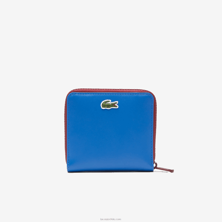 hombres Lacoste puerto deportivo k22 cartera con cremallera y placa de cocodrilo N6XZ22133