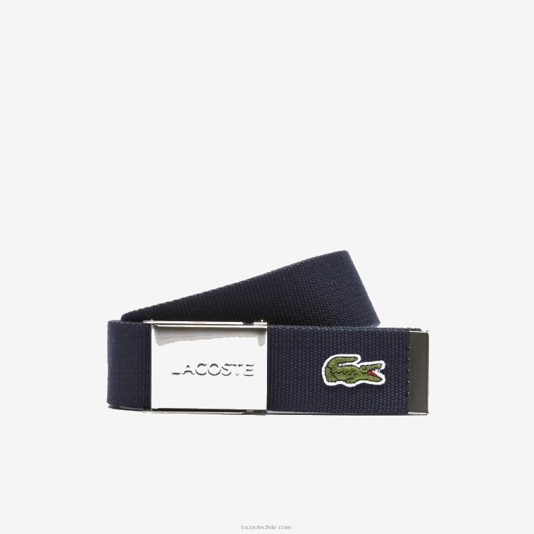 hombres Lacoste 166 cinturón tejido con hebilla grabada N6XZ22081 hombres Lacoste 166 cinturón tejido con hebilla grabada N6XZ22081