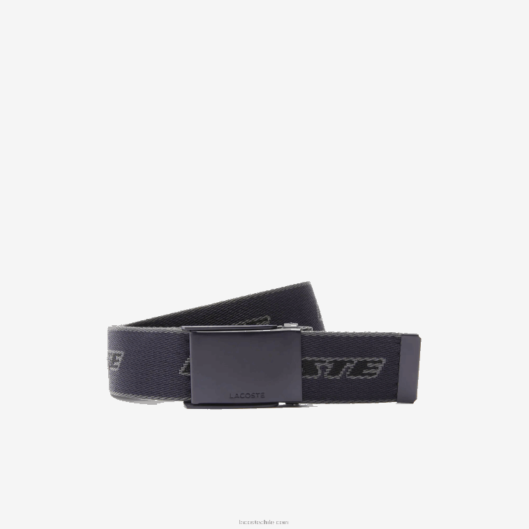 hombres Lacoste abimes sombra oscura noir l12 cinturón de lona con logo en contraste N6XZ22114 hombres Lacoste abimes sombra oscura noir l12 cinturón de lona con logo en contraste N6XZ22114