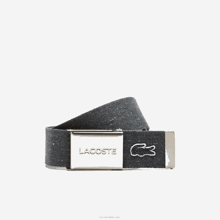 hombres Lacoste chino negro e50 l.12.12 cinturón con hebilla de marca N6XZ22117 hombres Lacoste chino negro e50 l.12.12 cinturón con hebilla de marca N6XZ22117