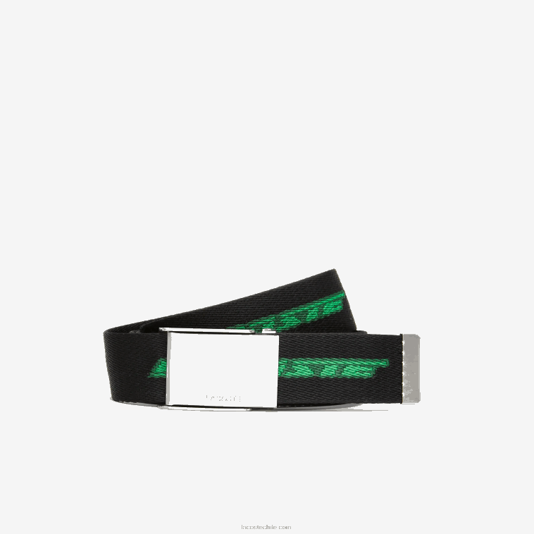 hombres Lacoste estragón negro vert 132 m03 cinturón con logo estampado N6XZ21958 hombres Lacoste estragón negro vert 132 m03 cinturón con logo estampado N6XZ21958