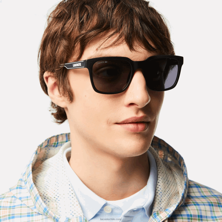 hombres Lacoste negro/azul 002 lentes de sol rectangulares active line N6XZ22281 hombres Lacoste negro/azul 002 lentes de sol rectangulares active line N6XZ22281