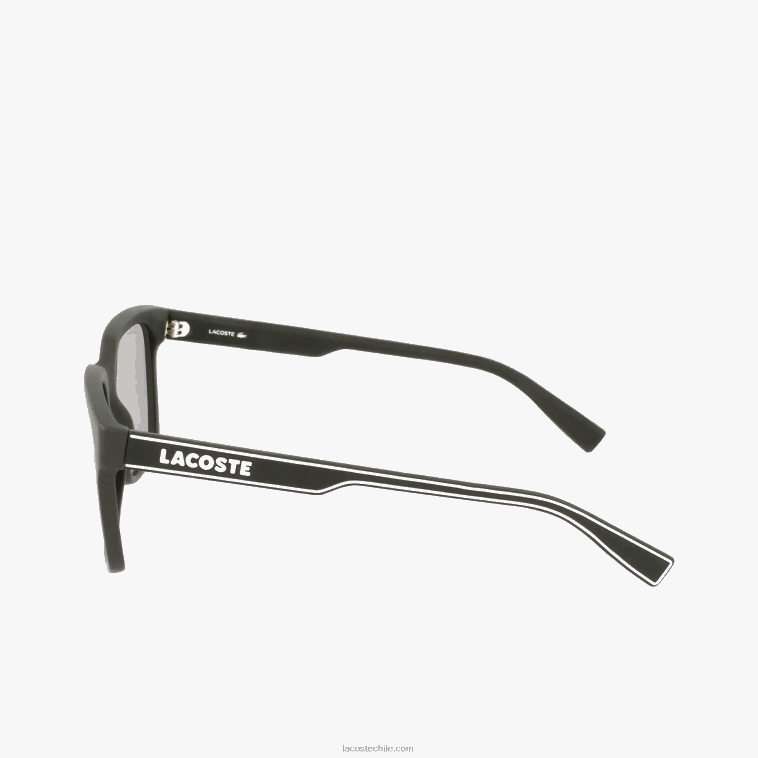 hombres Lacoste negro/azul 002 lentes de sol rectangulares active line N6XZ22281