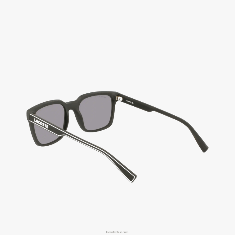 hombres Lacoste negro/azul 002 lentes de sol rectangulares active line N6XZ22281
