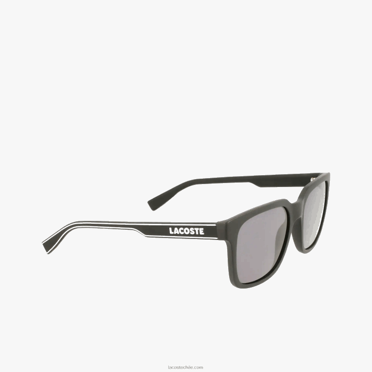 hombres Lacoste negro/azul 002 lentes de sol rectangulares active line N6XZ22281