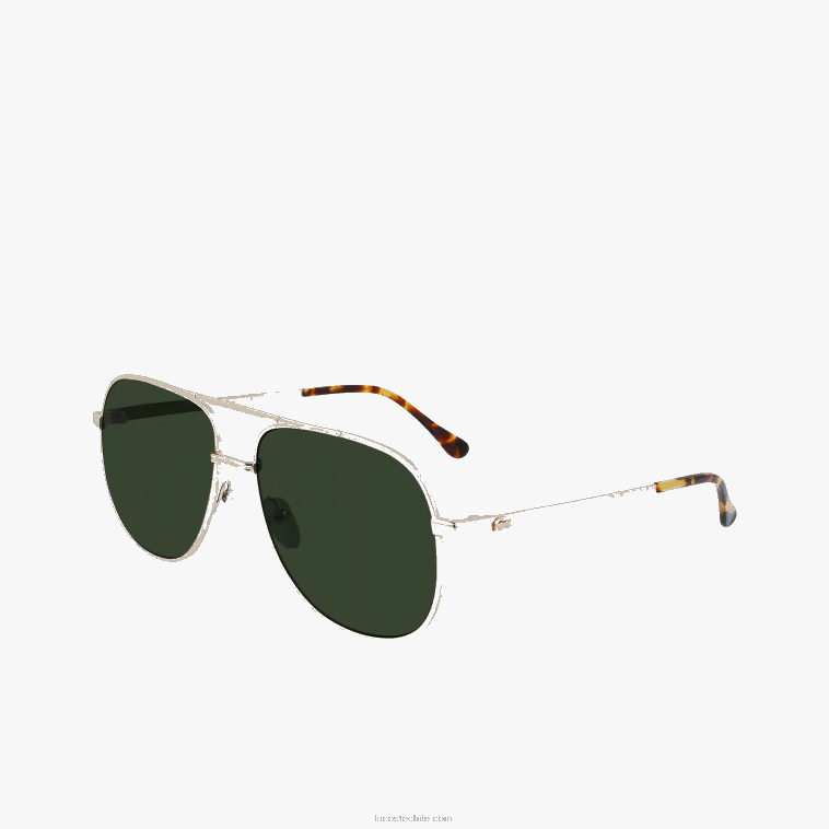 hombres Lacoste oro 714 lentes de sol navigator metal signature 101 N6XZ22917