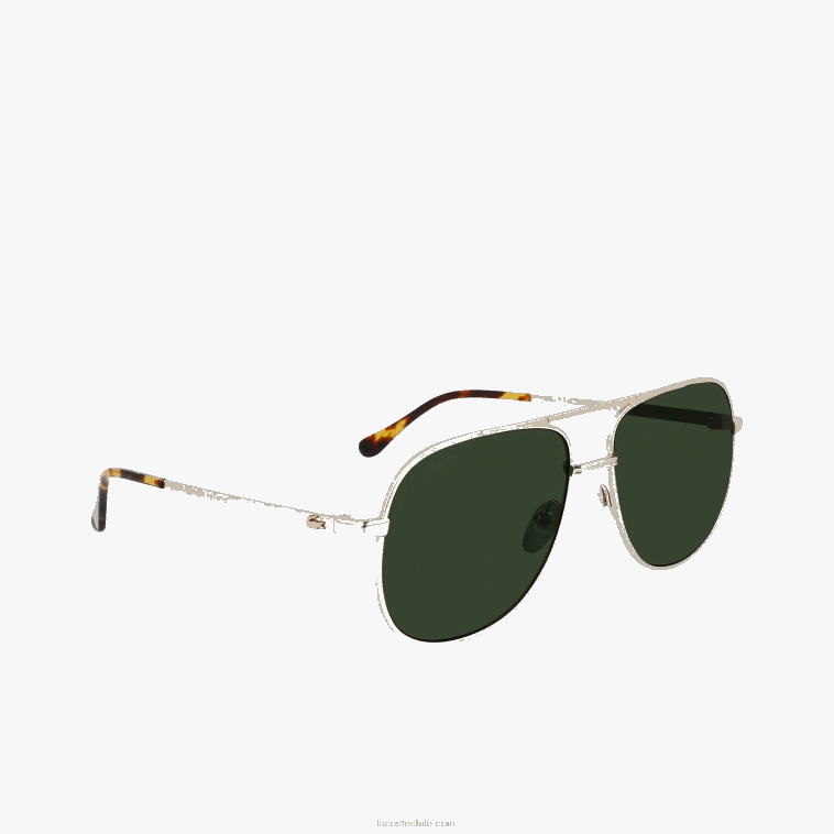 hombres Lacoste oro 714 lentes de sol navigator metal signature 101 N6XZ22917