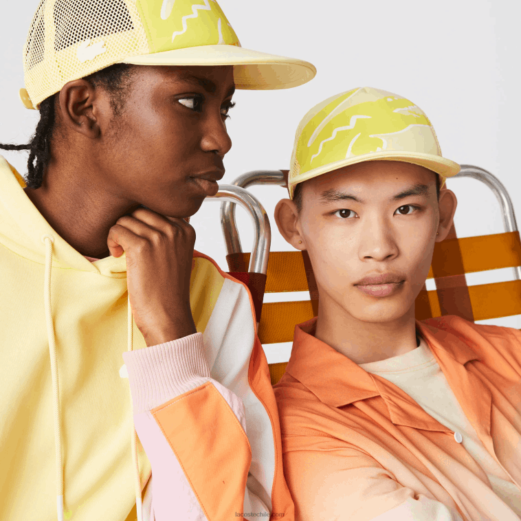 hombres Lacoste amarillo 6xp gorra de malla y neopreno con estampado de cocodrilo N6XZ22304 hombres Lacoste amarillo 6xp gorra de malla y neopreno con estampado de cocodrilo N6XZ22304