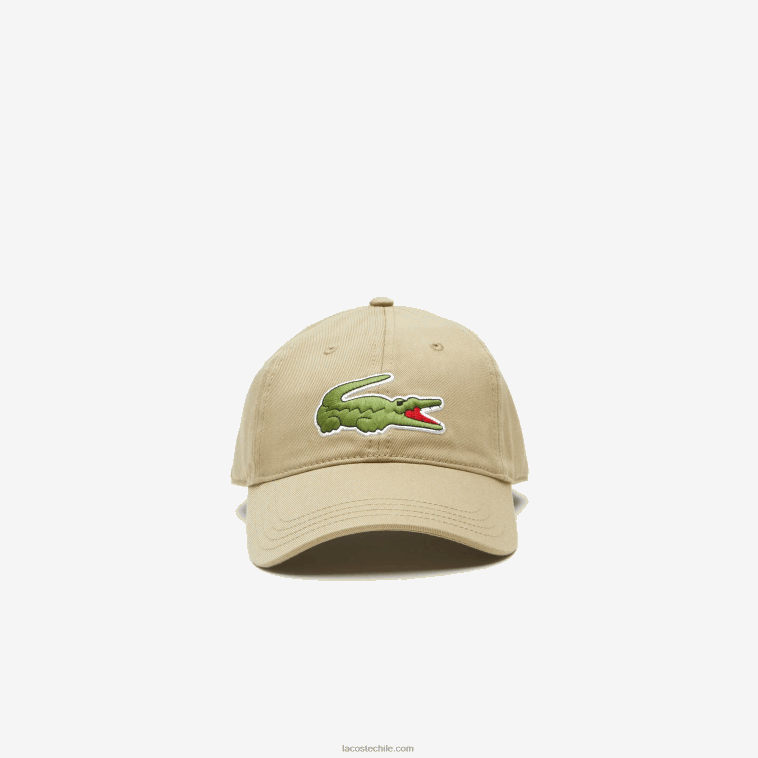 hombres Lacoste beige cb8 gorra de sarga de algodón orgánico ajustable N6XZ22138