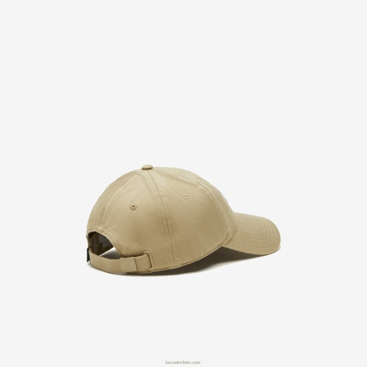 hombres Lacoste beige cb8 gorra de sarga de algodón orgánico ajustable N6XZ22138